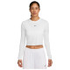 Nike Γυναικεία μακρυμάνικη μπλούζα Sportswear Chill Knit Longsleeve Cropped Top